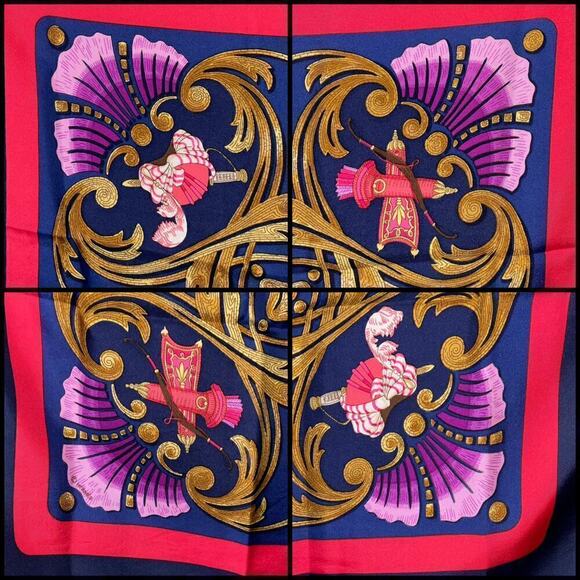 Hermes Cheval Turc silk scarf 100% Silk Scarf 90cm Square - Picture 4 of 15
